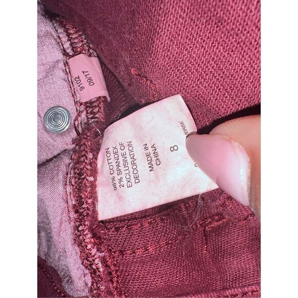 NEW WITH TAGS NEW‎ YORK & Company Soho Boyfriend Burgundy Jeans NWT, size 8 - Picture 9 of 9